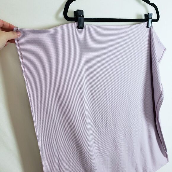 Lululemon Vinyasa Scarf Snap Button Convertible Wrap Mauve Pink Striped - Picture 6 of 12
